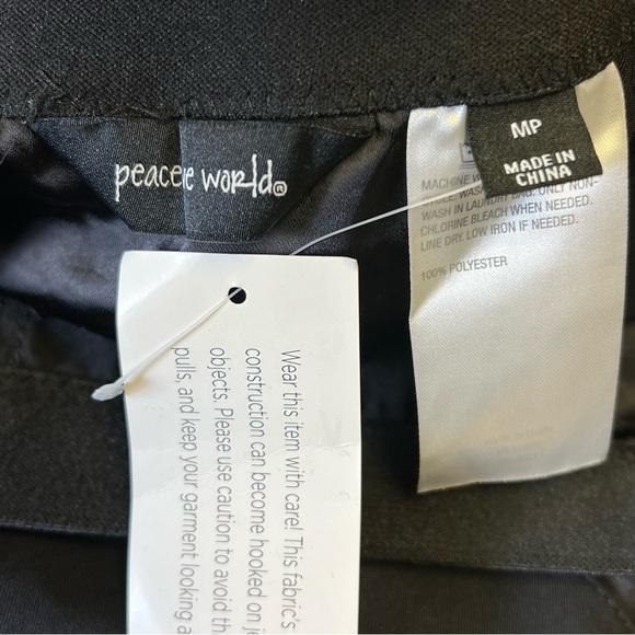 Peace Love World Black Label Regular Satin Black Color Skirt Size MP - Picture 5 of 8